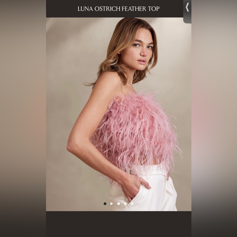 Banana republic ostrich top